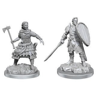 D&D Nolzur's Marvelous Miniatures: Human Fighters (unpainted) (2)
