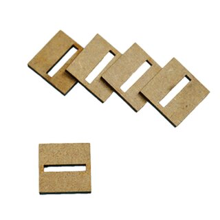 MDF Base Eckig mit Schlitz 20x20mm (50)