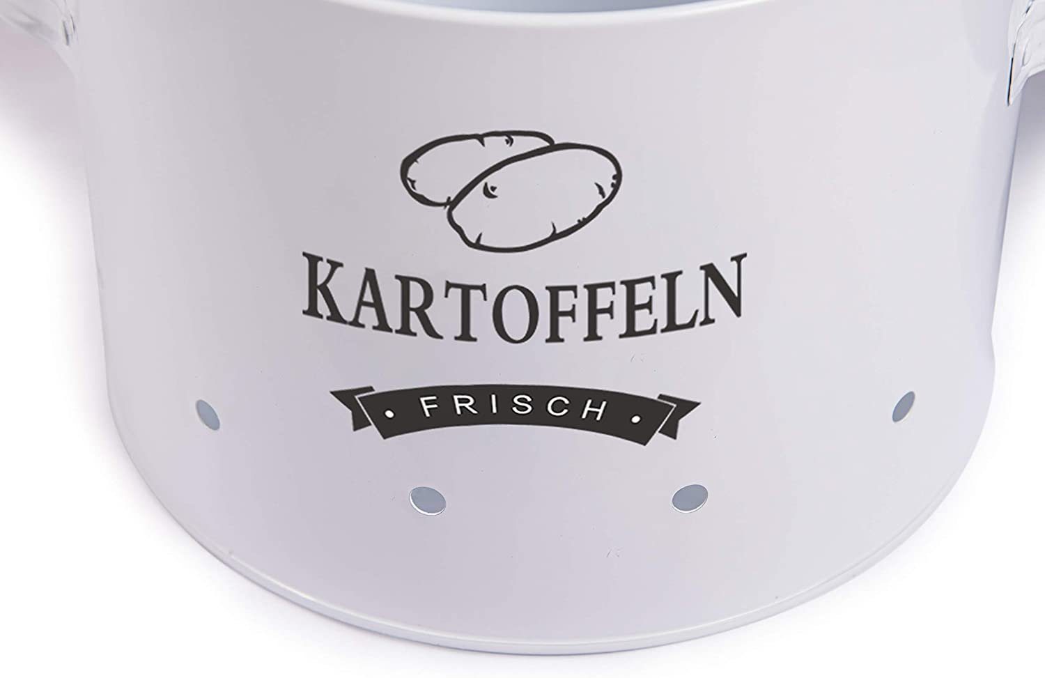 Zedelmaier Vorratsdose Aufbewahrung Kartoffeln Set für Kartoffeln,Zwiebeln,Knoblauch Metall, (TDYC-SET), Zwiebeltopf Kartoffeltopf Knoblauchtopf,Runde Form
