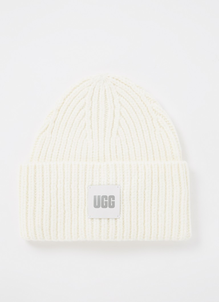 UGG  Chunky Rib muts in wolblend met logo