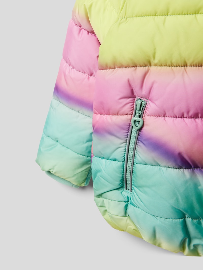Steppjacke im Batik-Look in mint