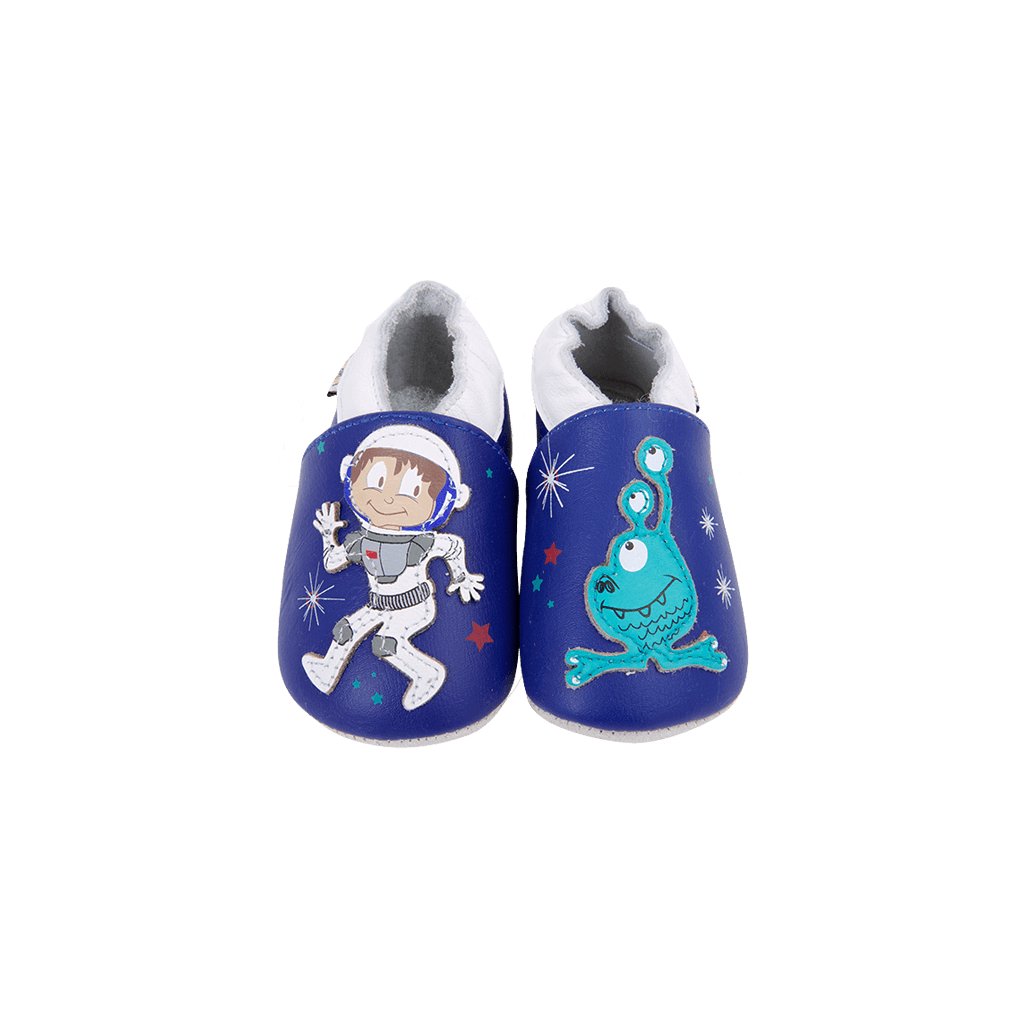 Lait et Miel Spationaute Krabbelschuhe mit Kosmonaut