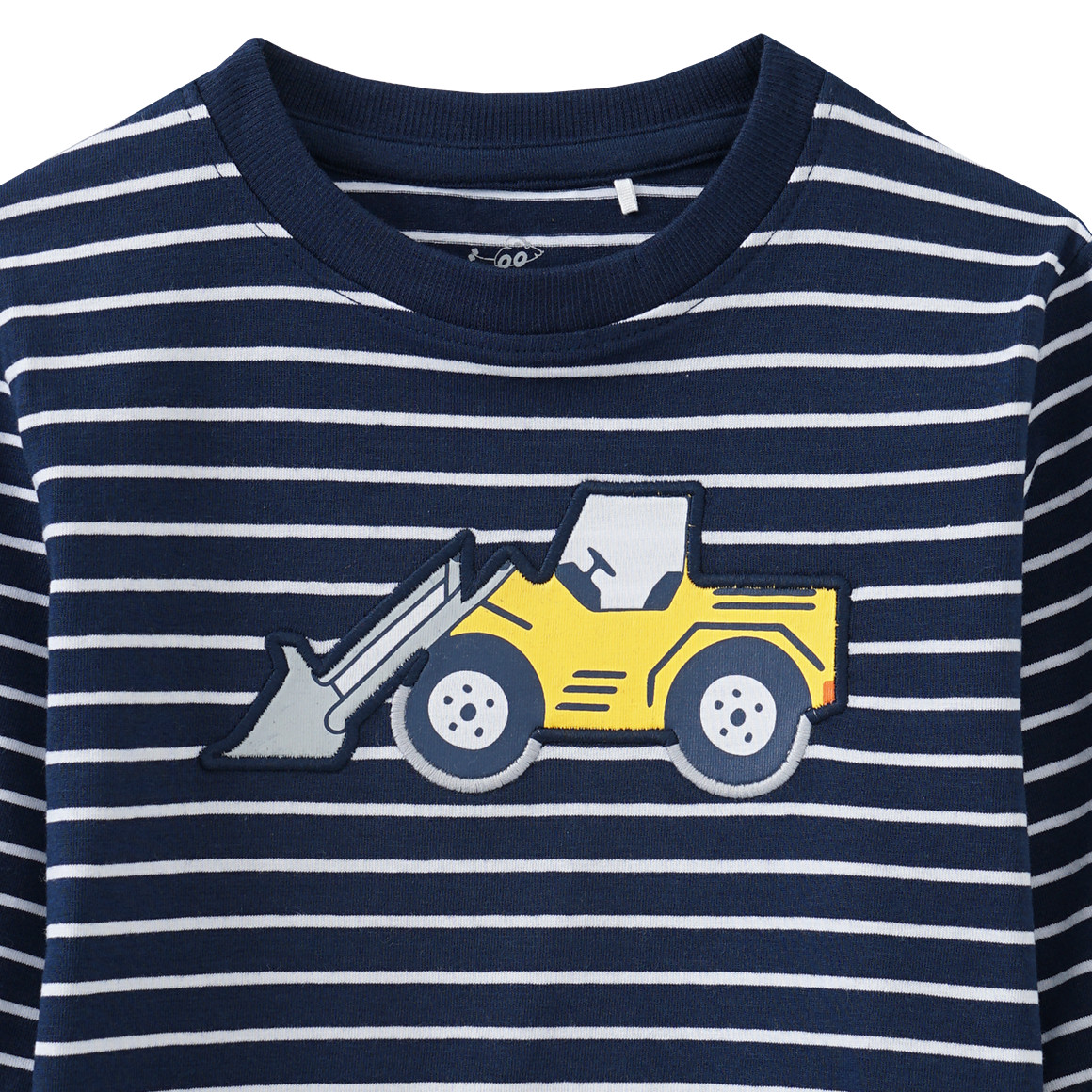 Kinder Langarmshirt mit Radlader-Applikation
