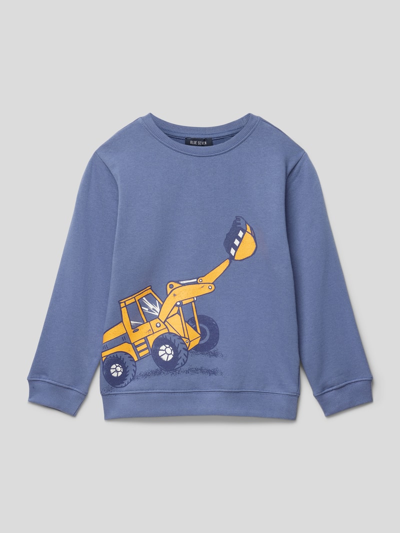 Sweatshirt mit Motiv-Print in jeans