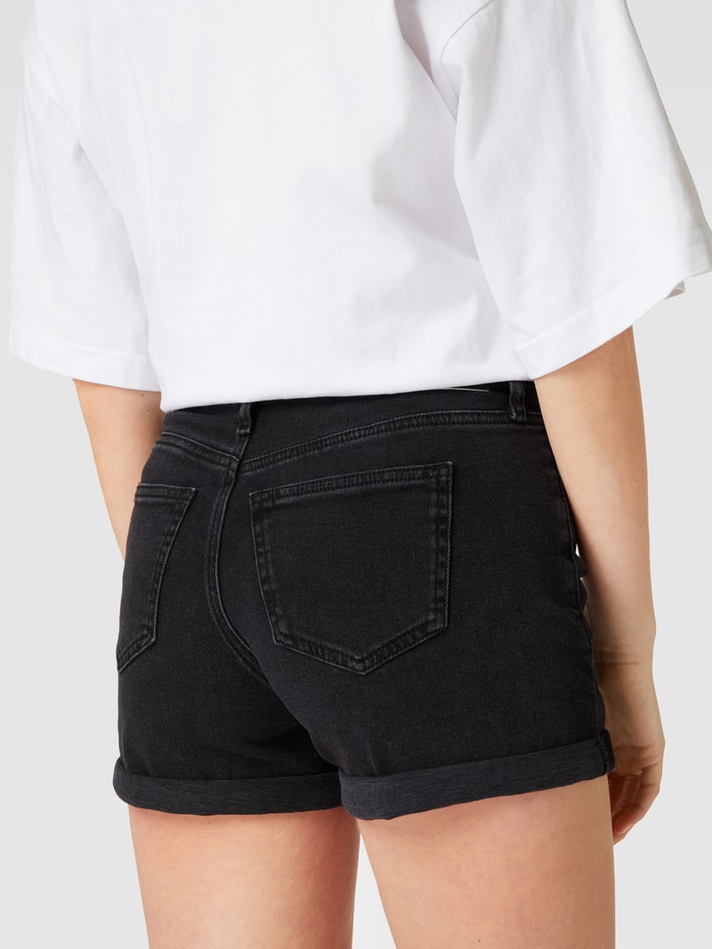 Jeansshorts im 5-Pocket-Design Modell 'MID RISE SHORTS' in schwarz