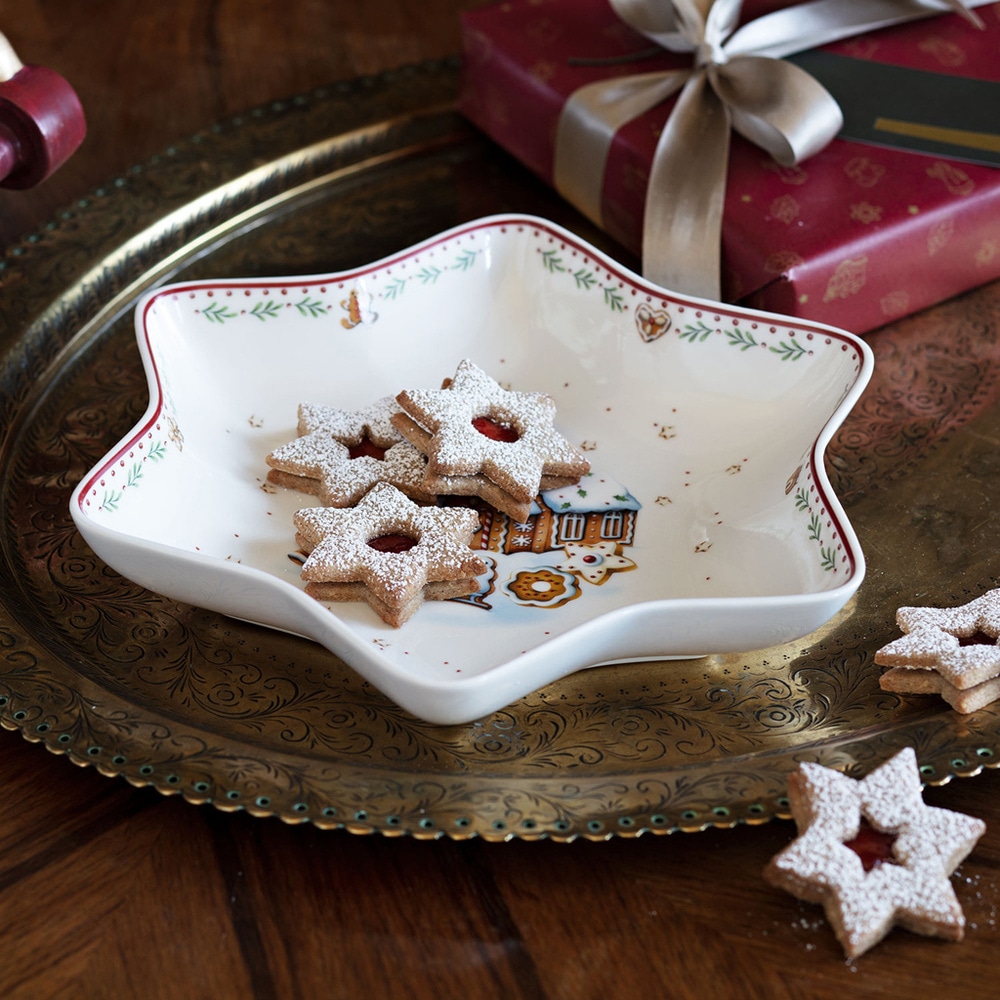 Villeroy & Boch Coupe étoile moy., village en pain d'ép. Winter Bakery Delight Bol