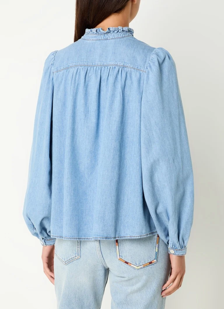 ba&sh  Louise tuniek van biologisch katoen met strikdetail