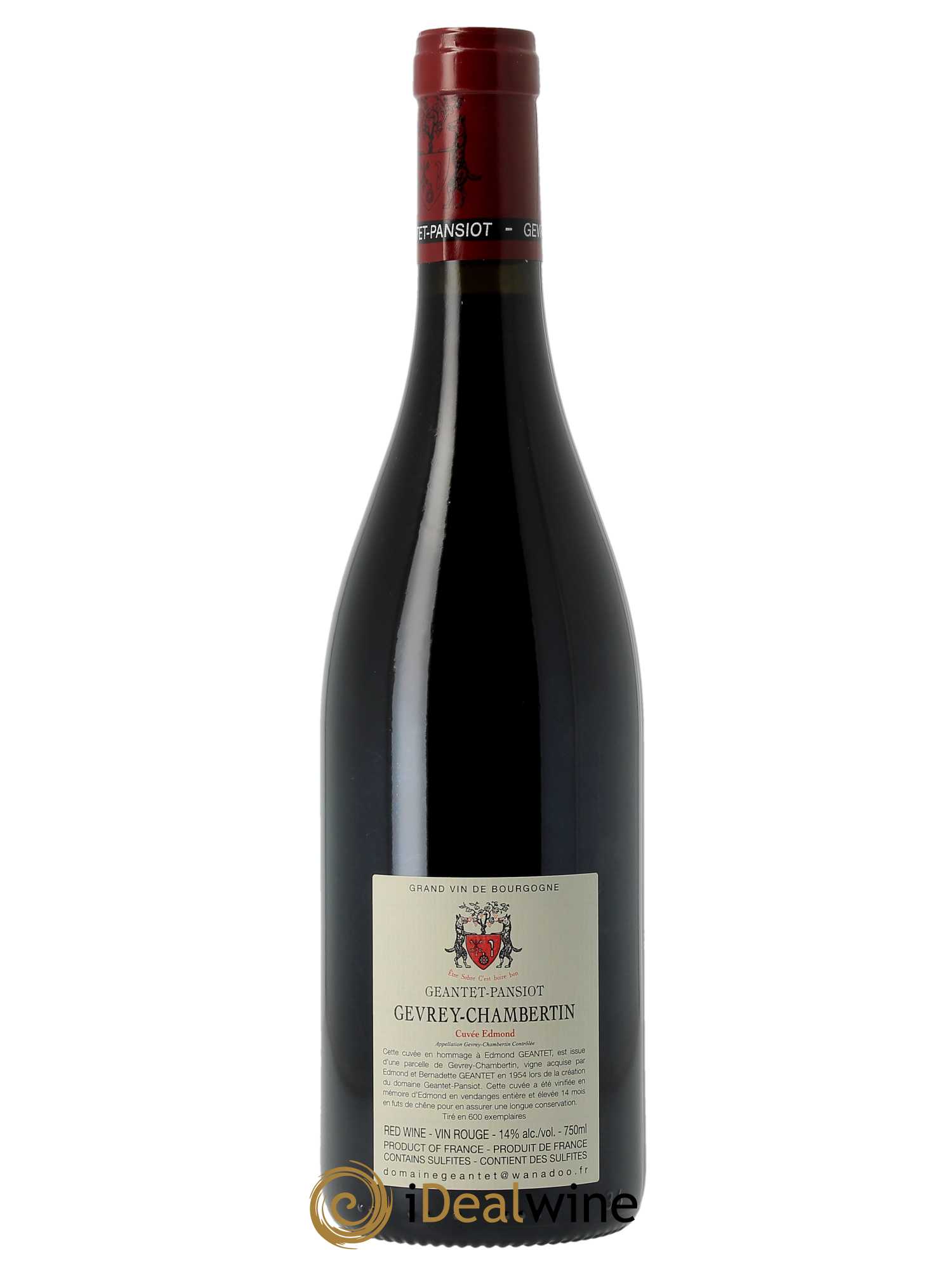 Gevrey-Chambertin Cuvée Edmond Geantet-Pansiot  2021 - Lot de 1 Bouteille