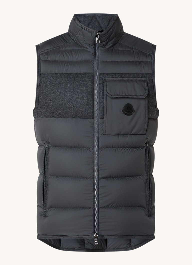 Colete acolchoado Moncler Estagnous com bolsos com zíper.