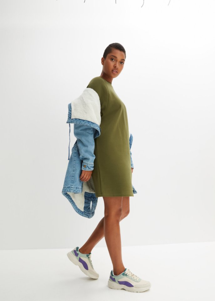Sweatkleid mit Raglanärmel