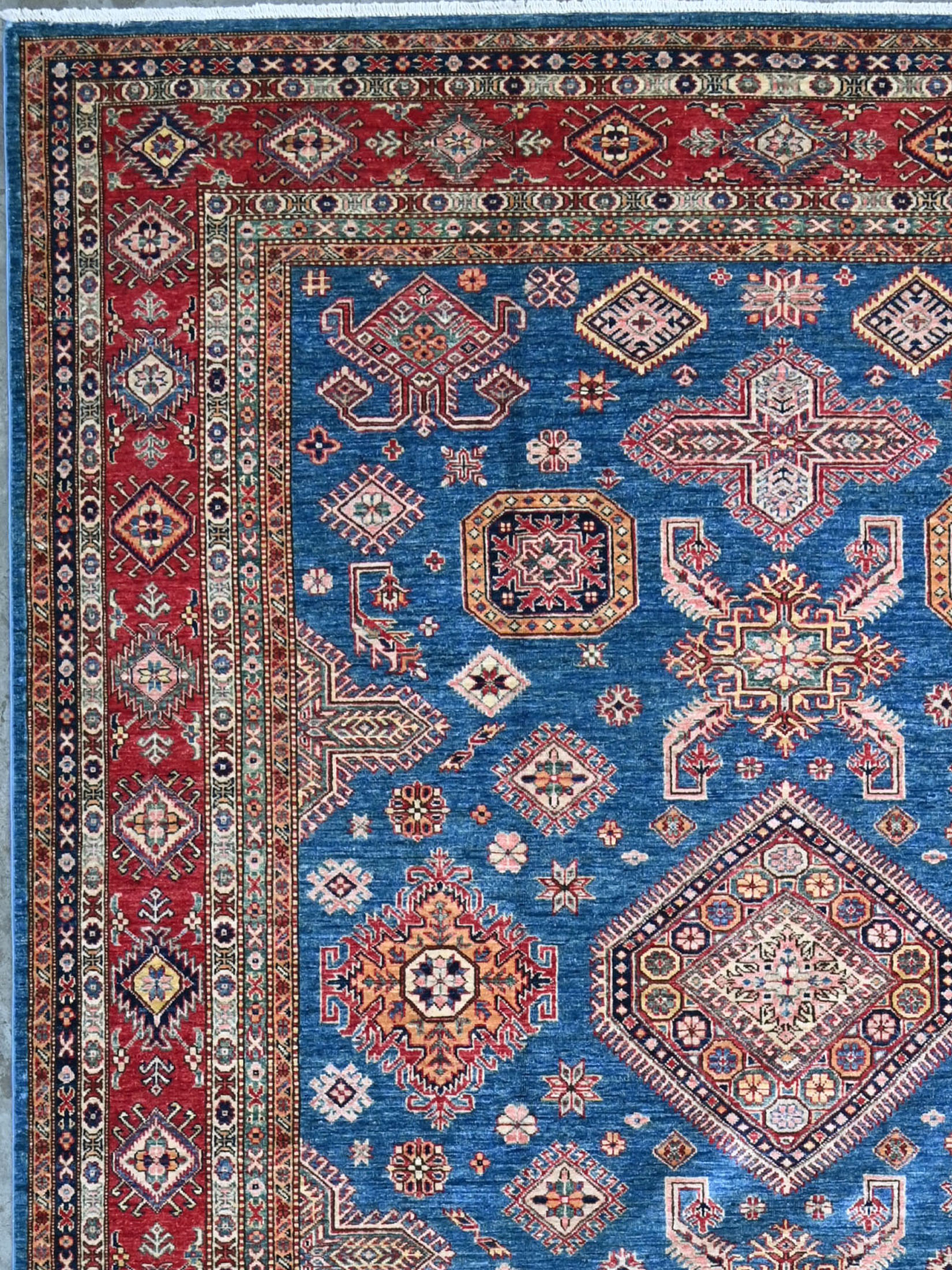 Kazak Ghazni ca. 305 x 244 cm, Unikat / Einzelstück