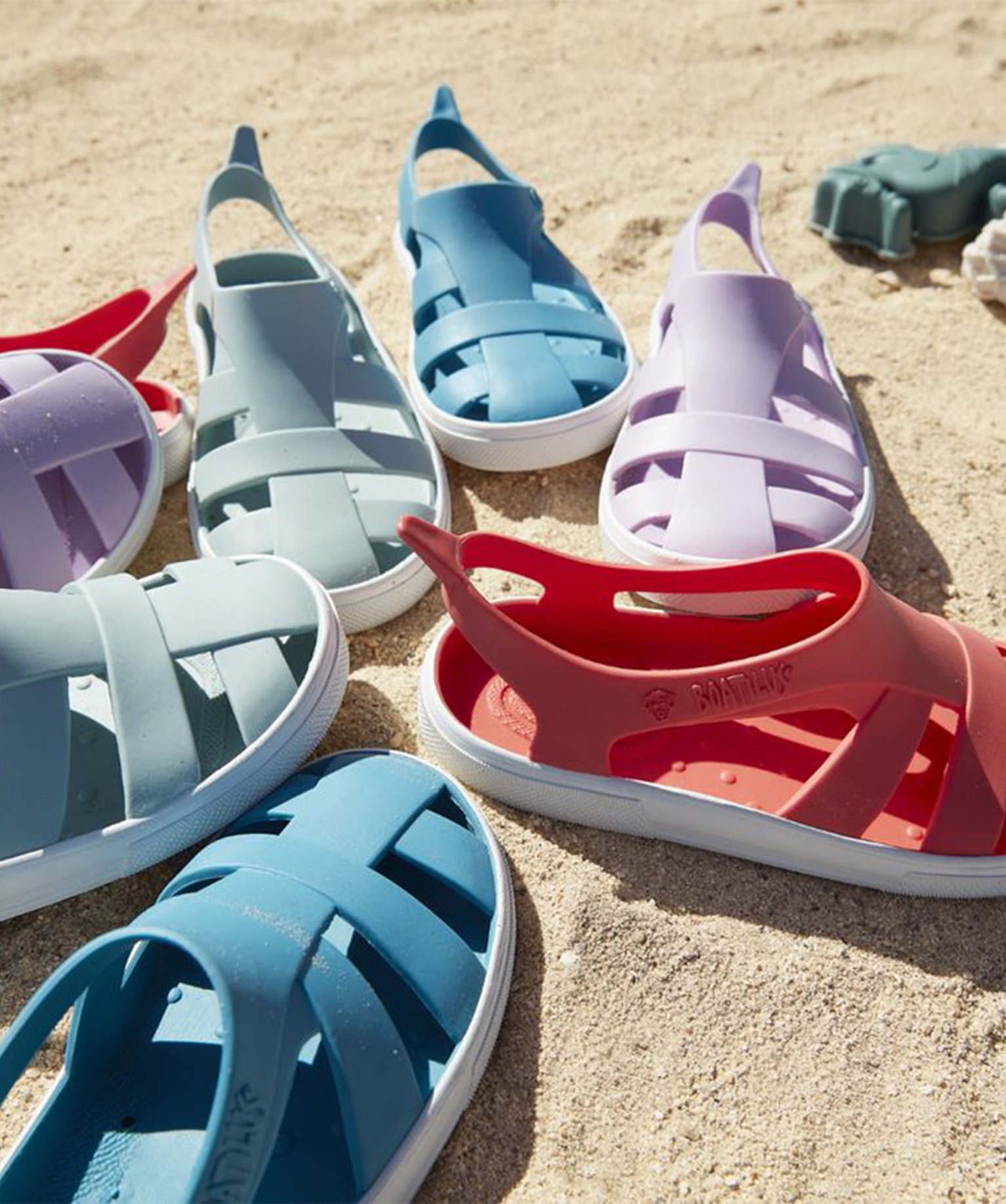 Sandales de plage fille extra souples - Boatilus violet clair | GEMO