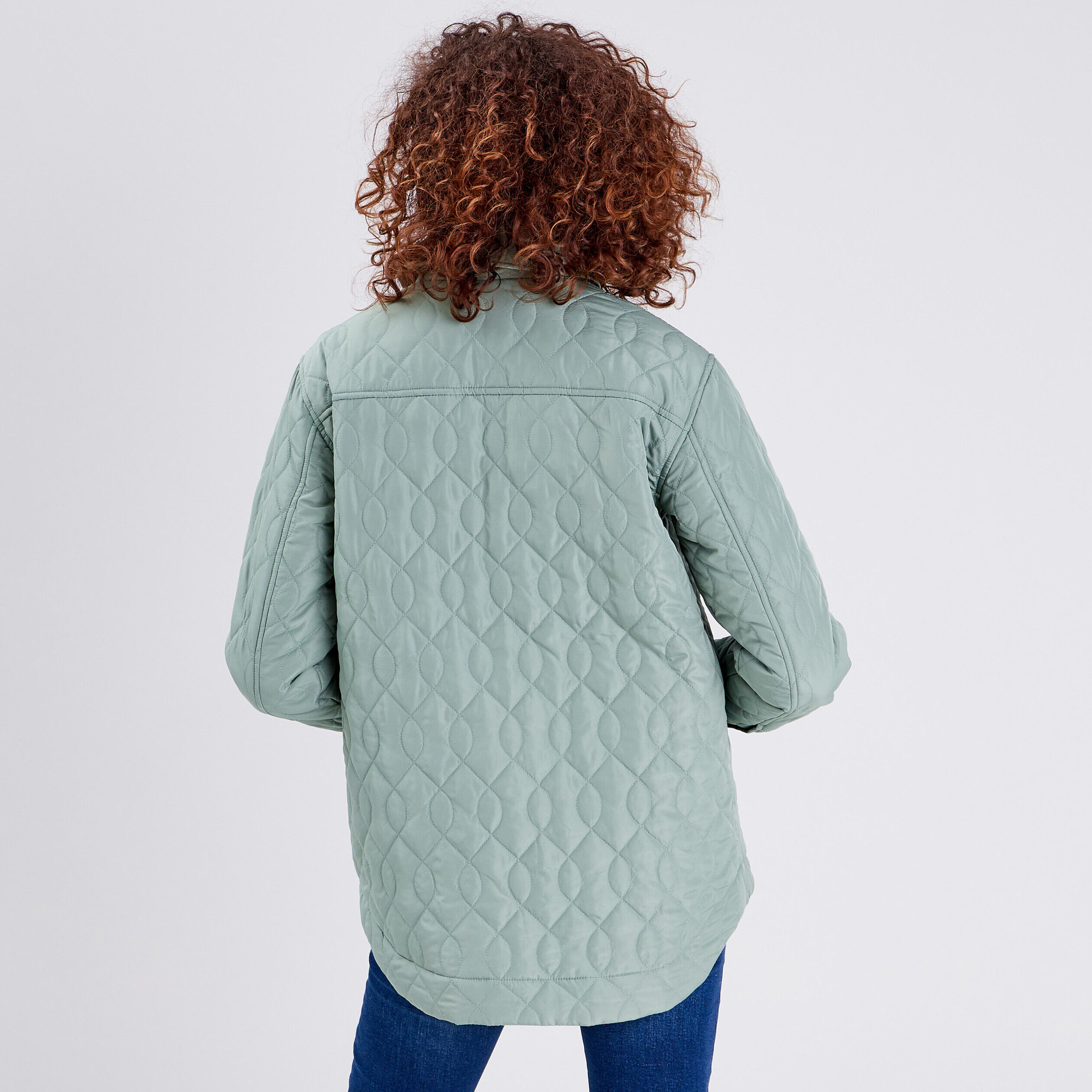 Surchemise manches longues vert foncé femme | Cache Cache