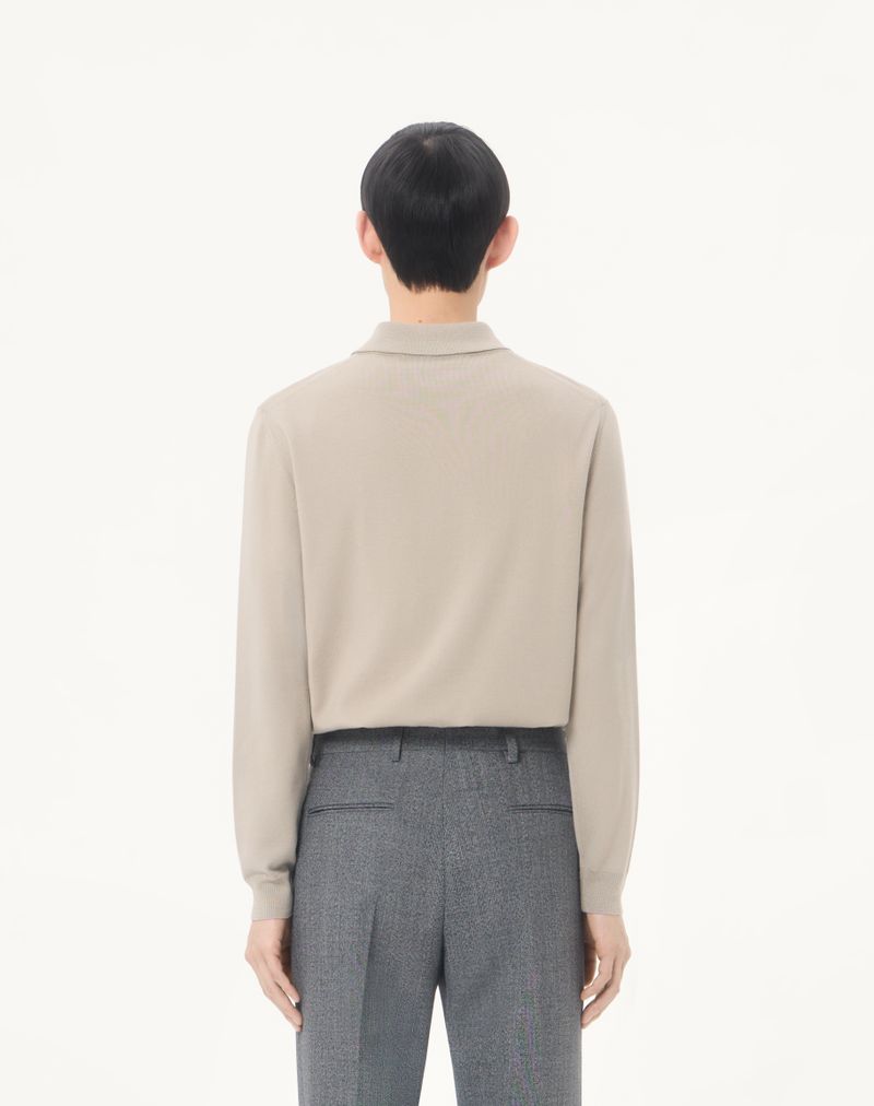 Valentino poloshirt van wol met V-logo