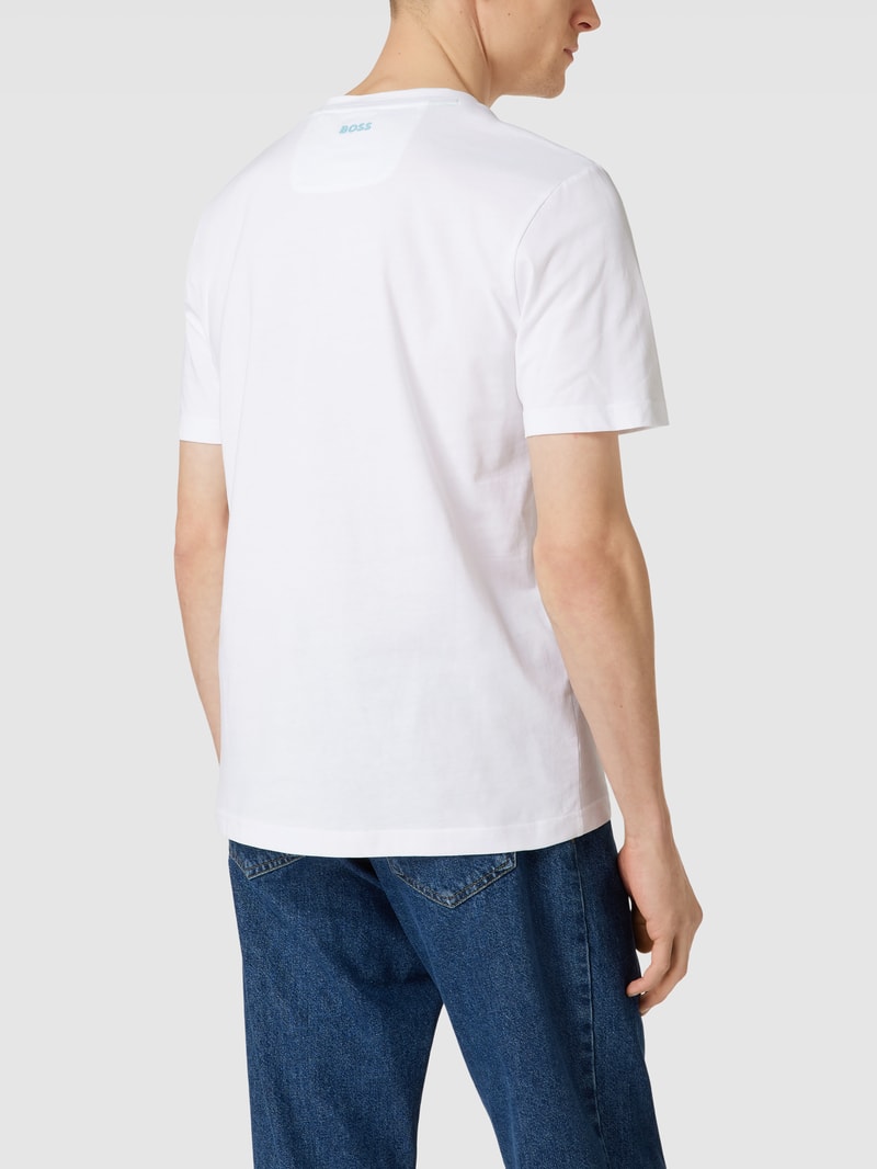T-Shirt mit Motiv-Print Modell 'Tee 6' in weiß