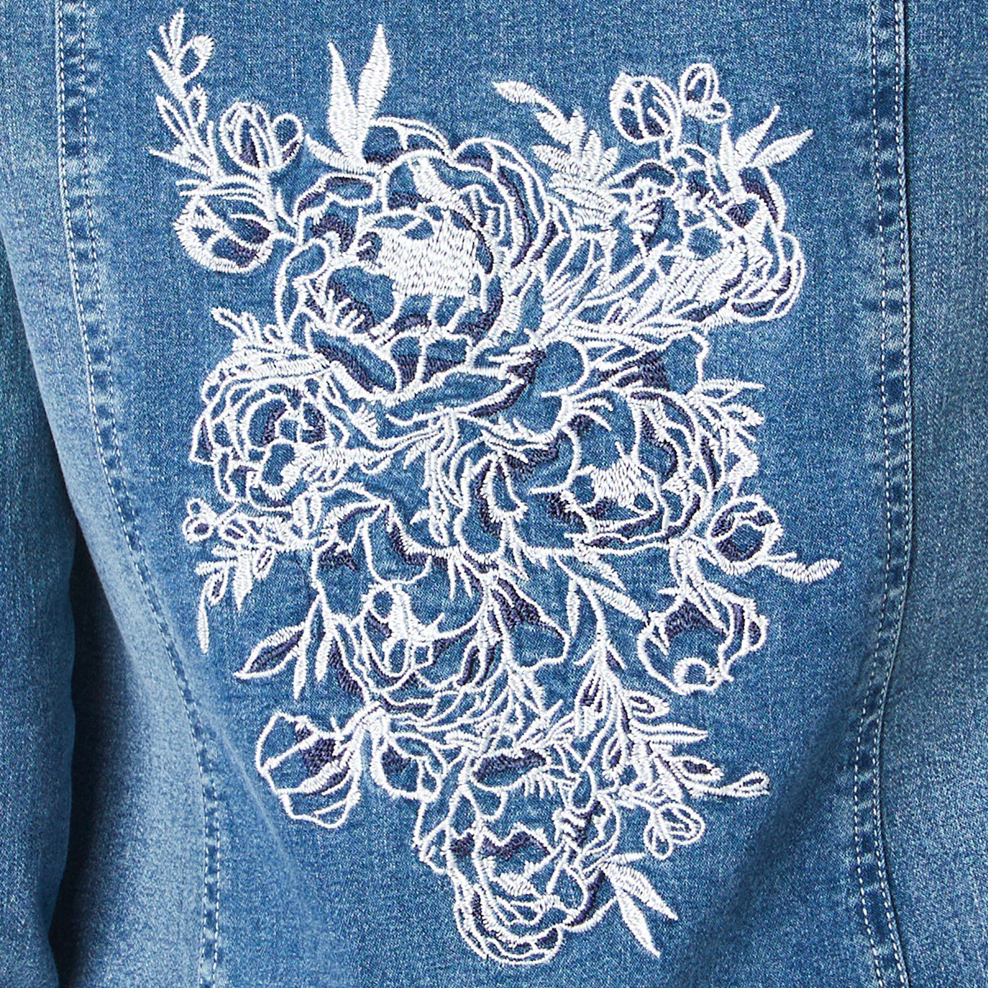 Veste brodée en jean