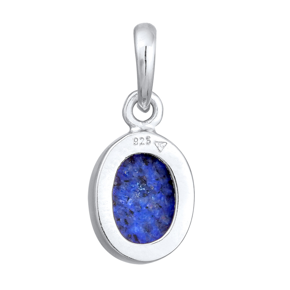 Elli Elli Pendentif Femmes pendentif ovale élégant avec Lapis Lazuli en argent sterlin Pendentif