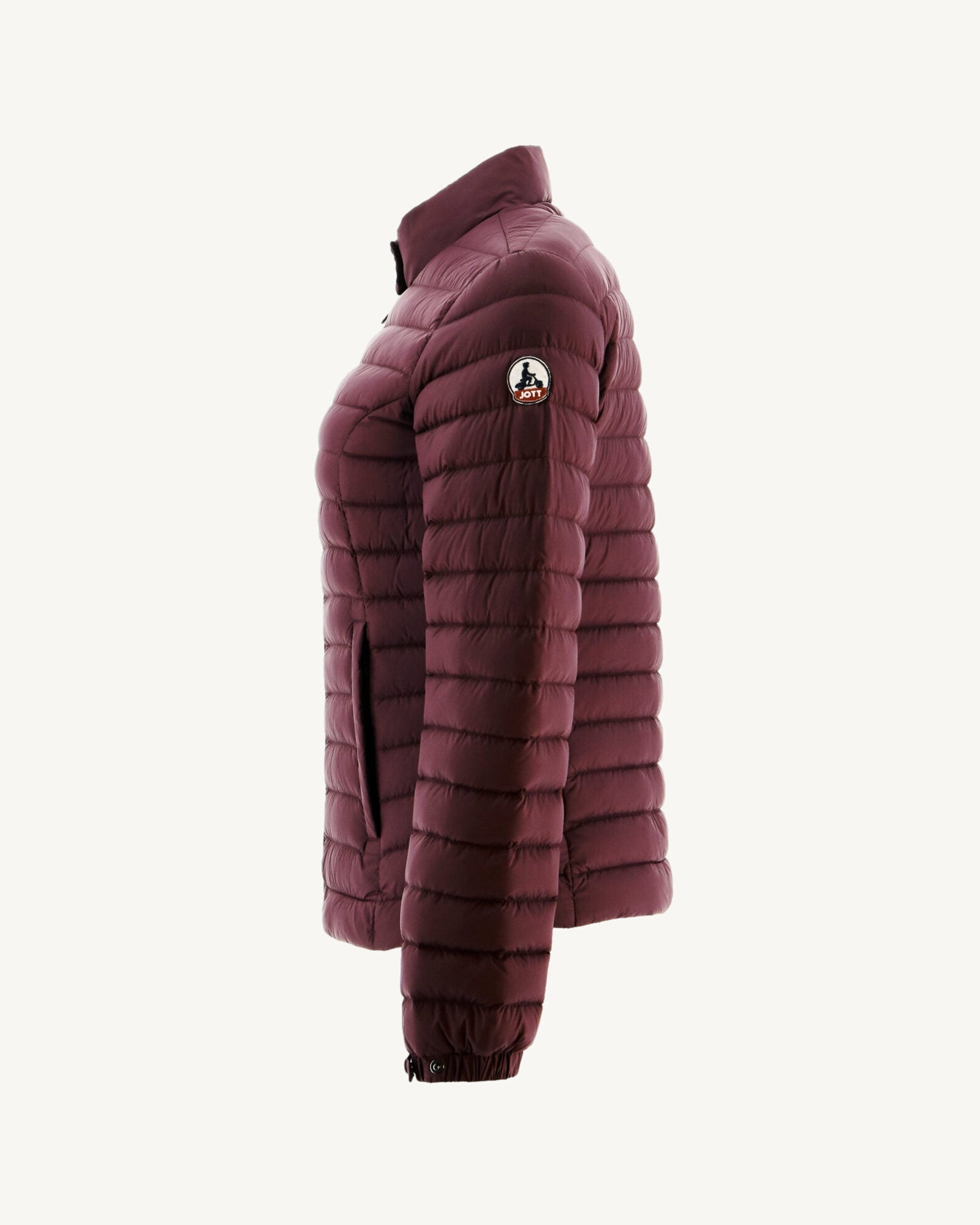 Doudoune légère coupe motard Aubergine Nina 2.0