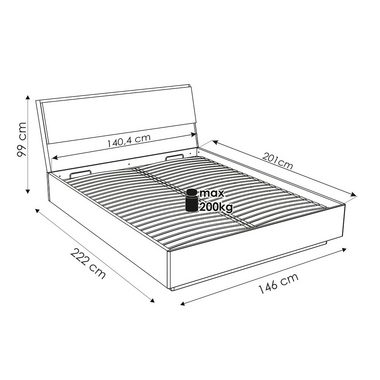 Lomadox Schlafzimmer-Set SANFORD-129, (Spar-Set, 5-St), San Remo Eiche hell Nb., Softclose, Bettkasten, 2 Kleiderstangen