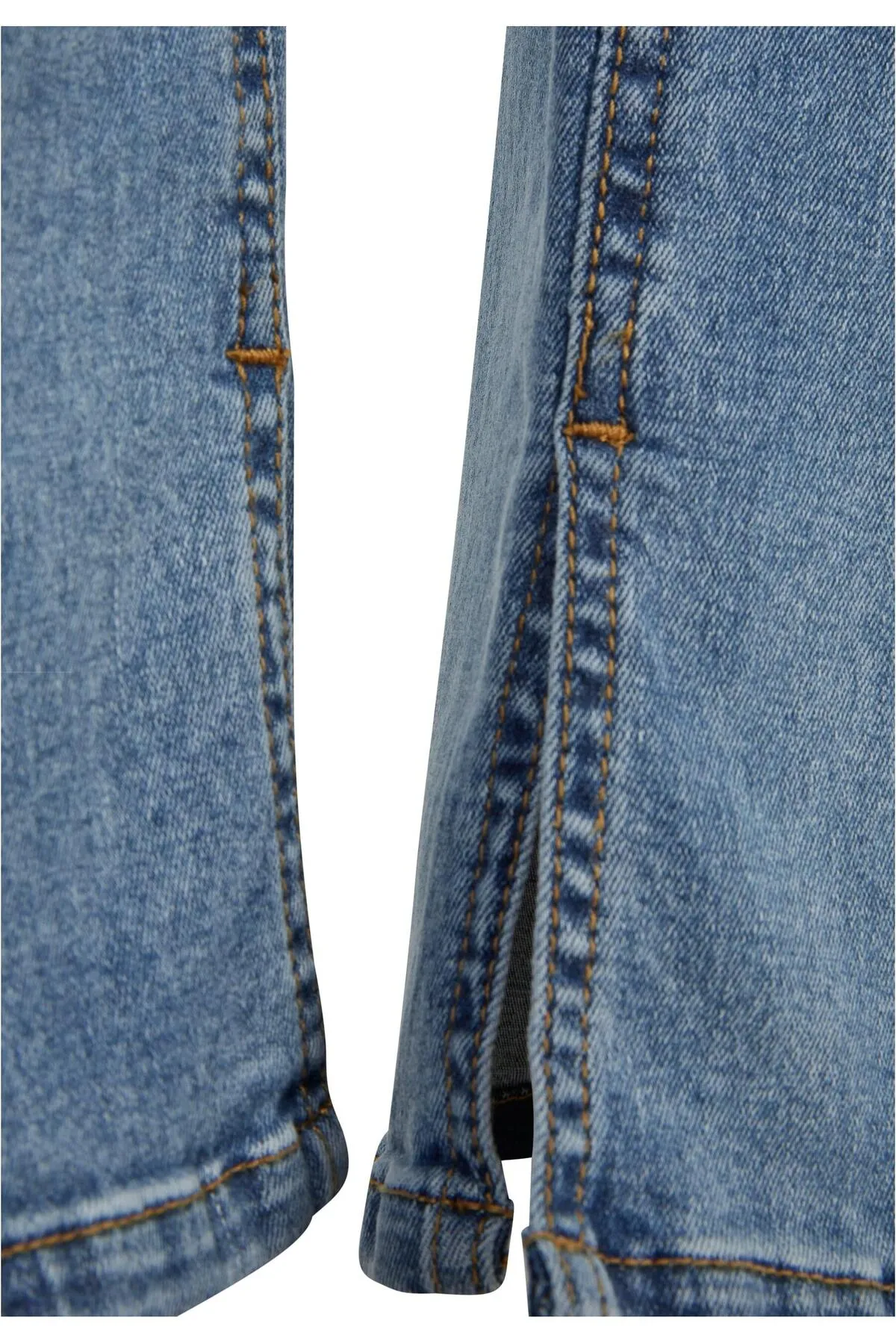 Urban Classics  Damen Ladies Highwaist Straight Slit Denim Pants