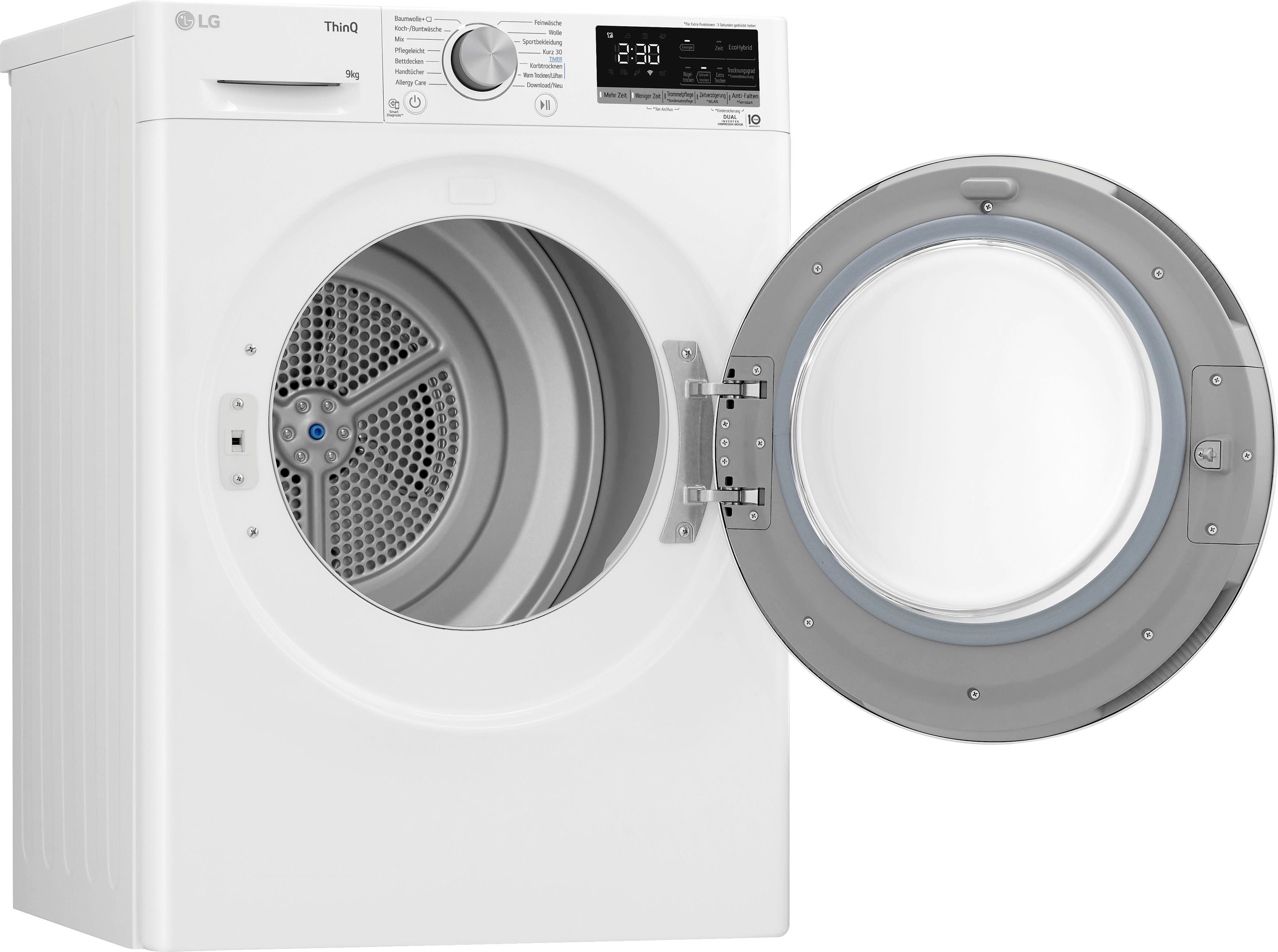 LG Wärmepumpentrockner V5RT9N, 9 kg, Super leiser und langlebiger Kompressor