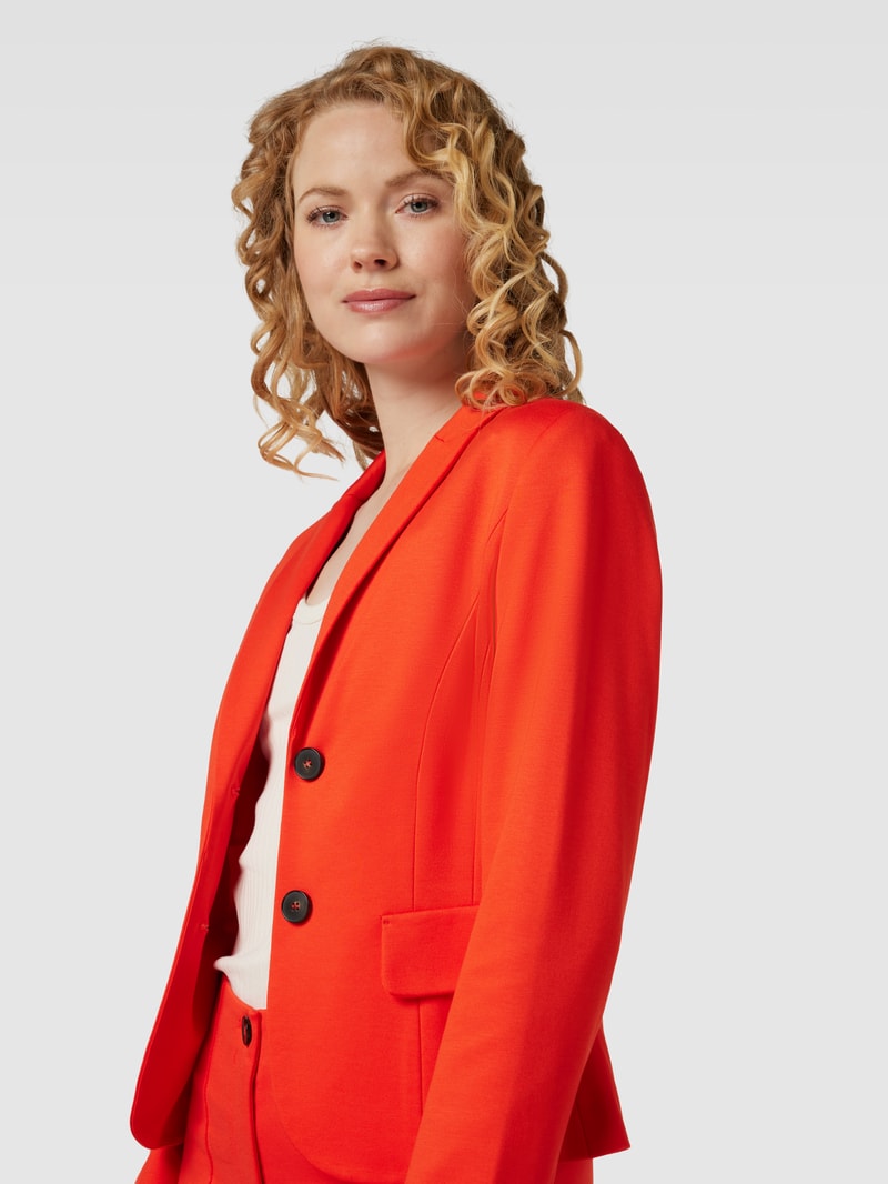 Blazer aus Viskose-Mix mit Stretch-Anteil mit Pattentaschen in hellrot