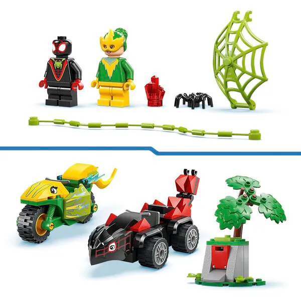 LEGO Marvel 11198 Pyörähdys ja sähkötakaa-ajo dinosaurusajoneuvoilla