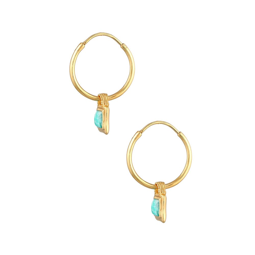 Elli PREMIUM Elli PREMIUM Boucles d'Oreilles Boucles d'Oreilles Cercle Rond avec Cristal d'Ama Boucles d'oreilles