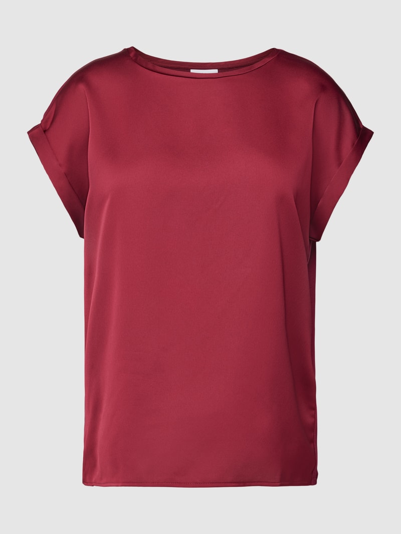 Blusenshirt mit U-Boot-Ausschnitt Modell 'VIELLETTE' in bordeaux rot
