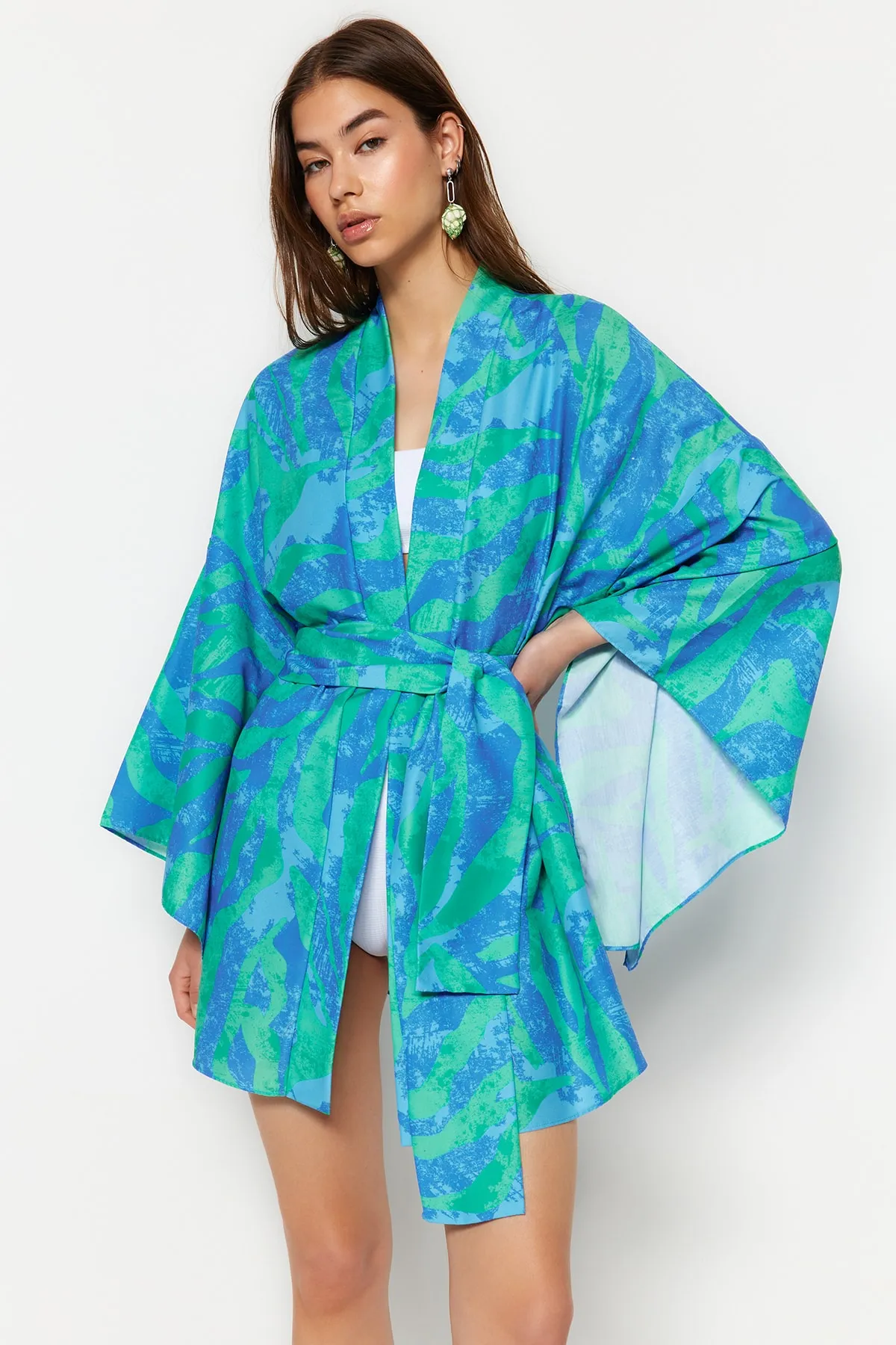 Trendyol Collection  Kimono & Kaftan - Blau - Regular Fit