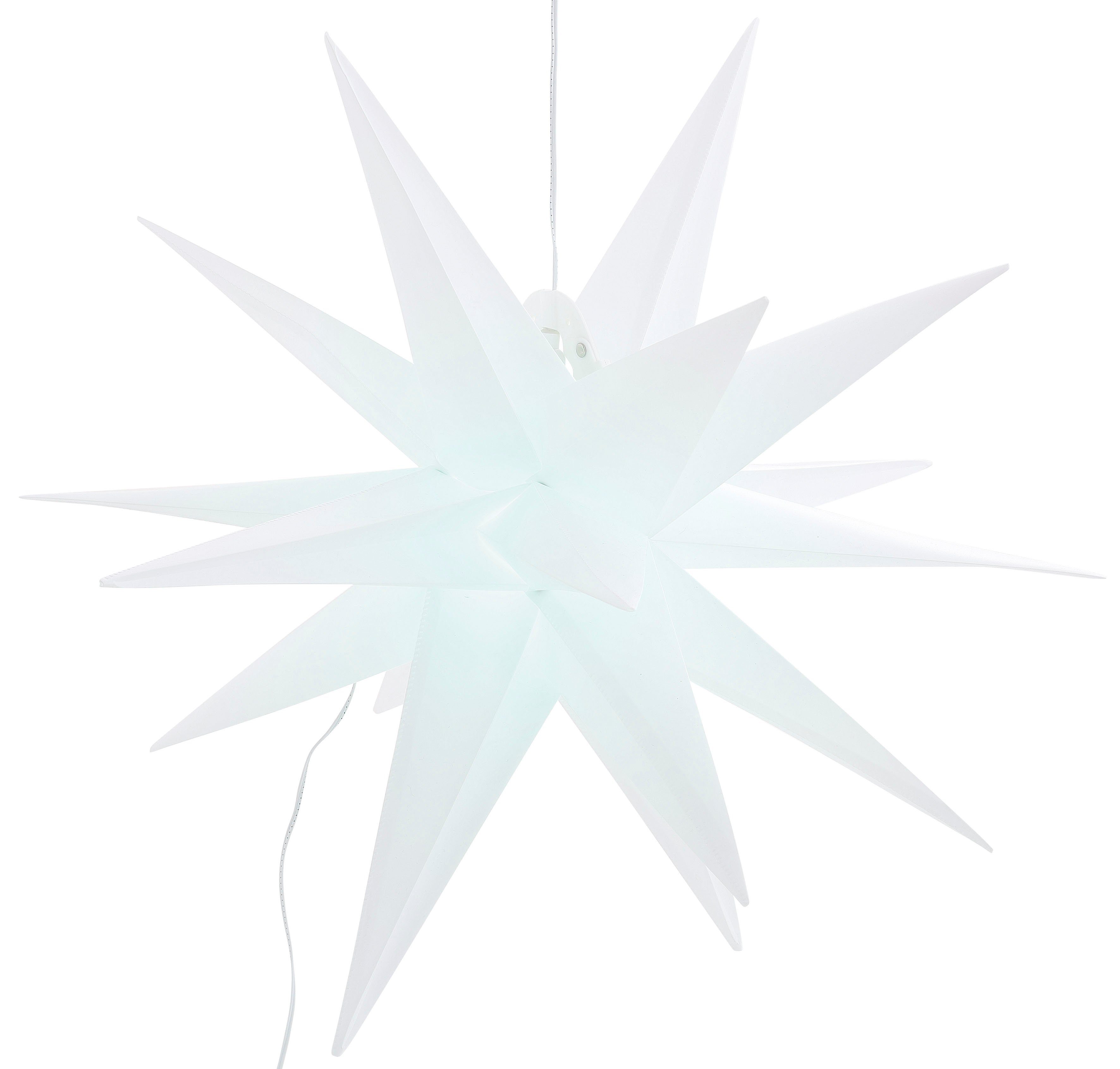 BONETTI LED Stern Weihnachtsstern, 3D Nordlicht, LED fest integriert, Farbwechsler, RGB, Ø 57 cm, mit 6-Stunden-Timer und Farbwechsler, Weihnachtsdeko aussen