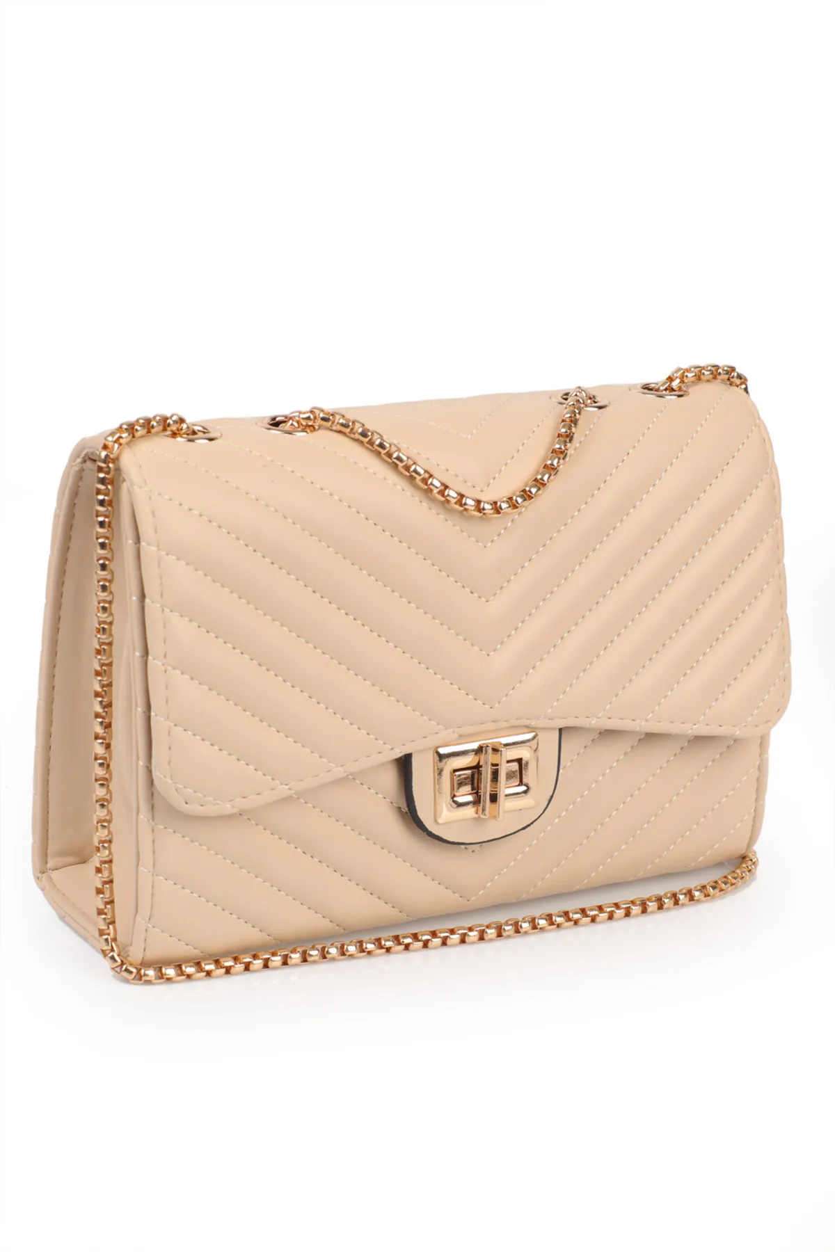 Capone Outfitters  Capone London Quilted Beige Damentasche