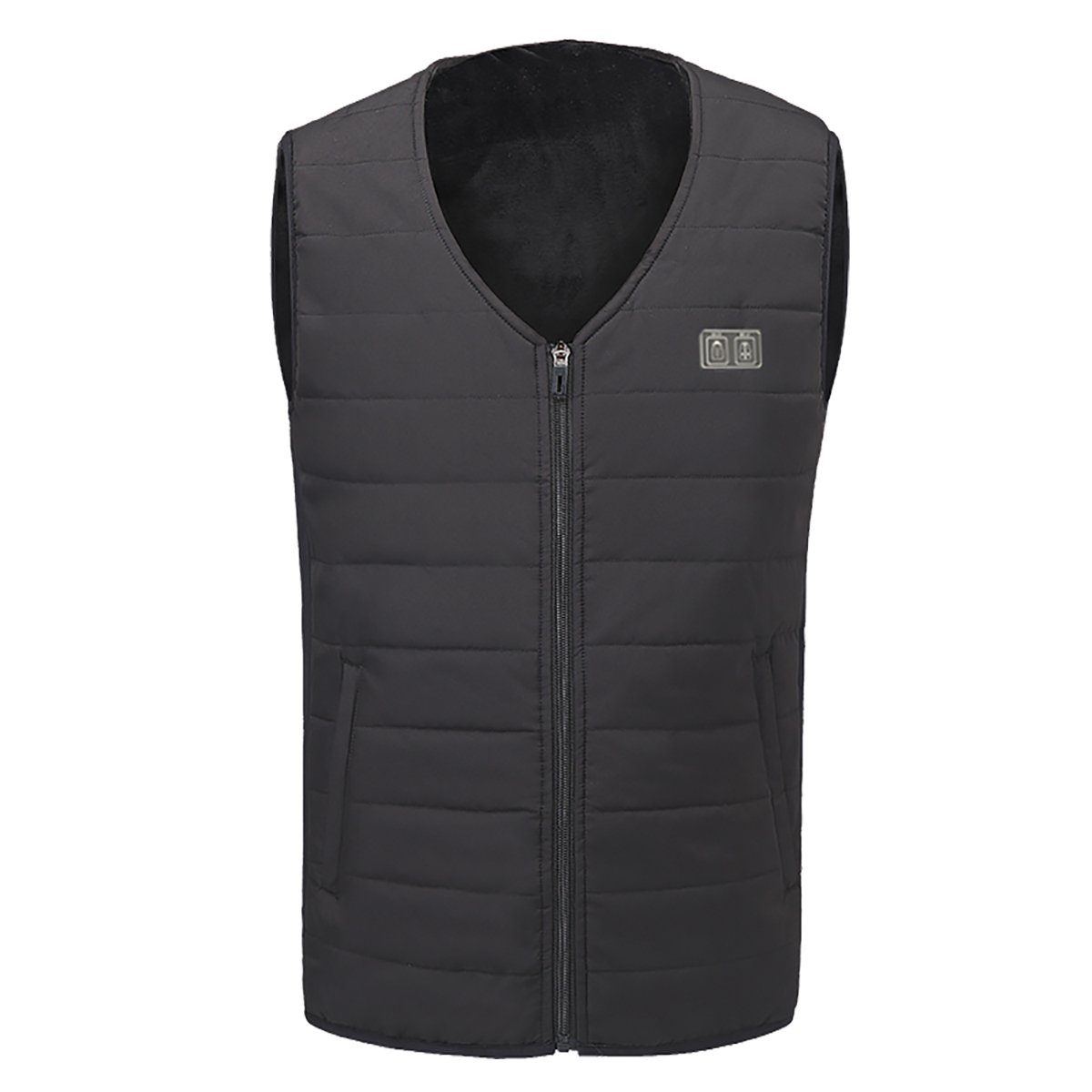 Warmzone Funktionsweste Heizwesten Damen Herren 12 Zone heizbare Westen L (Set) -wasserabweisend gefütterte-Heizwesten mit Akku Powerbank 20000mAh
