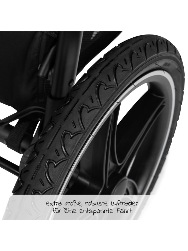 Hauck Buggy & Jogger Runner 2 (mit großen Luftreifen) - Black in schwarz günstig kaufen onesize