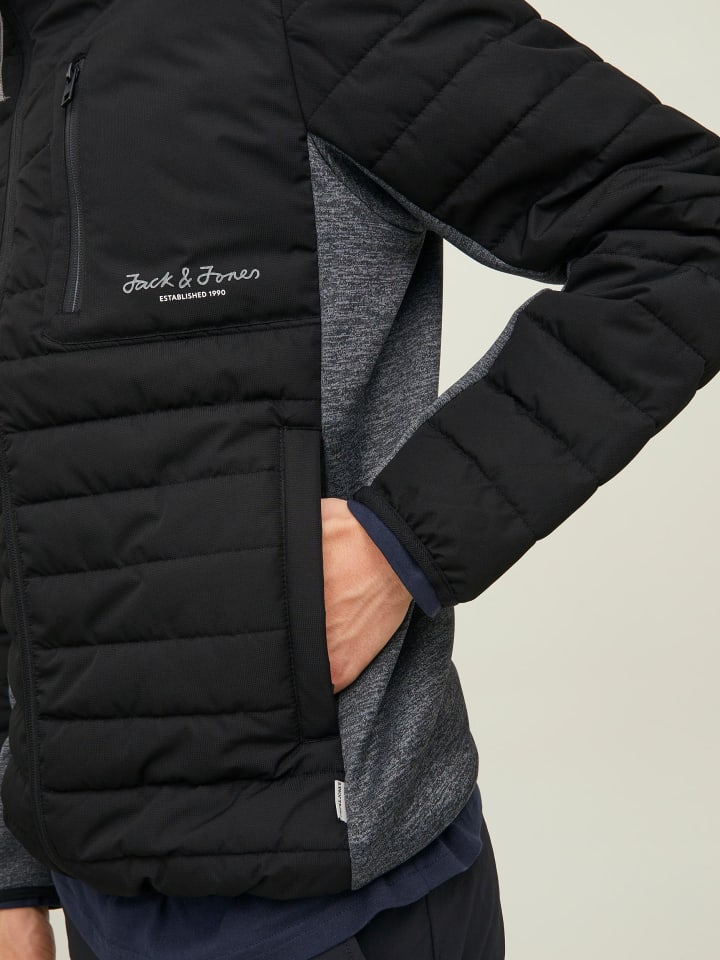 Jack & Jones Parka 'Berg Hybrid' in schwarz günstig kaufen