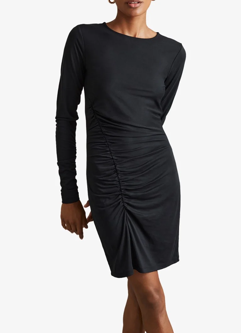 Vestido corto Reiss Allie con volantes