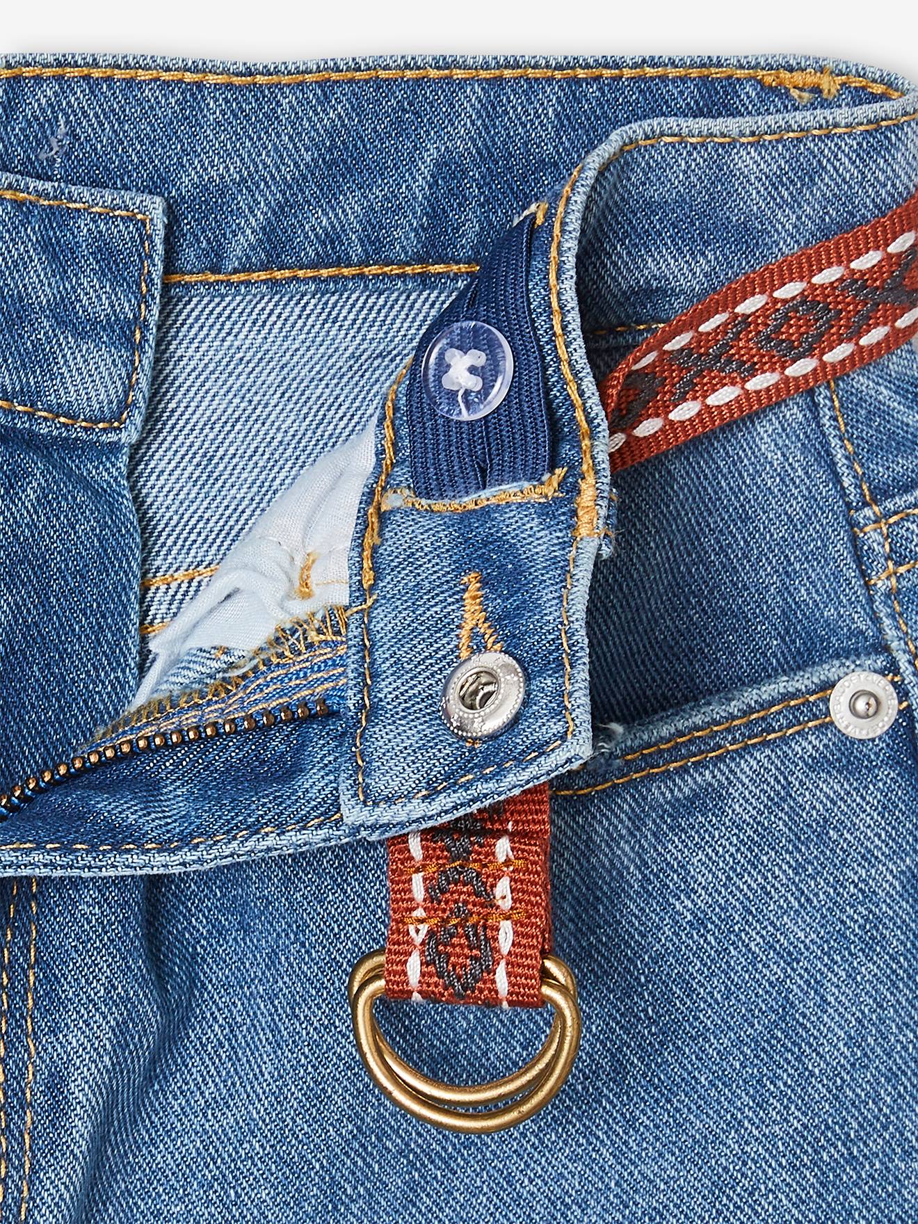 Jean forme balloon fille denim stone