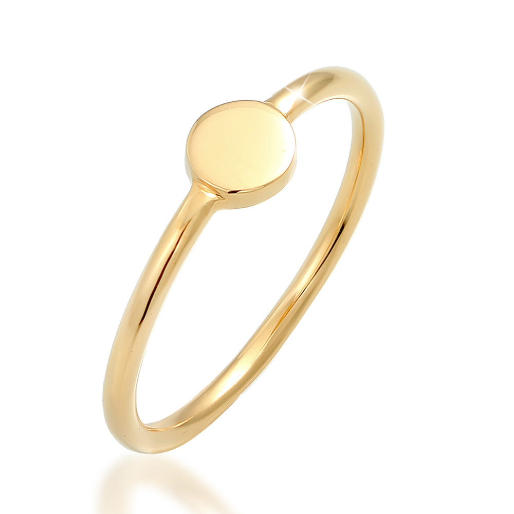 Elli Elli Bague Bague à empiler pour femme - Blogueur de la tendance de base Geo Plaqu Bague