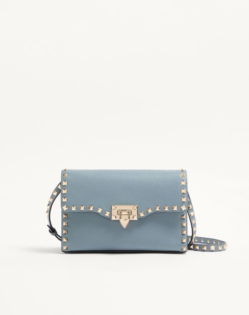 Rockstud lille skuldertaske i kornet kalveskind