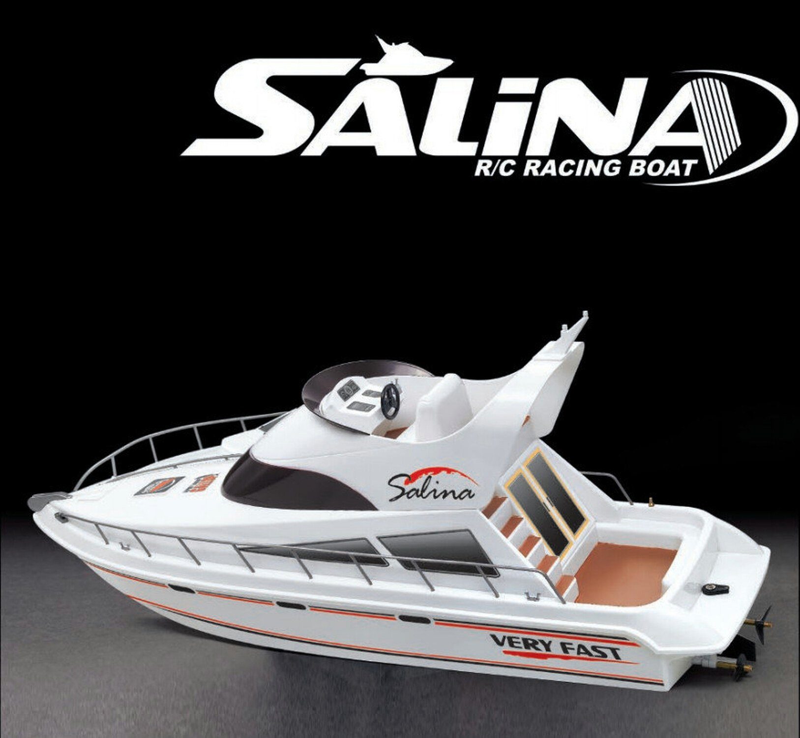 TPFLiving RC-Boot Yacht Atlantic - Akku: 1 x Volt/1.8Ah (Ferngesteuertes Boot für Jugendliche ab 8 Jahren und Erwachsene, Elektroboot - Farbe: weiß), Maße (LxBxH): 70 x 20 x 19.5 cm - Schutzfunktion und und Powerakku