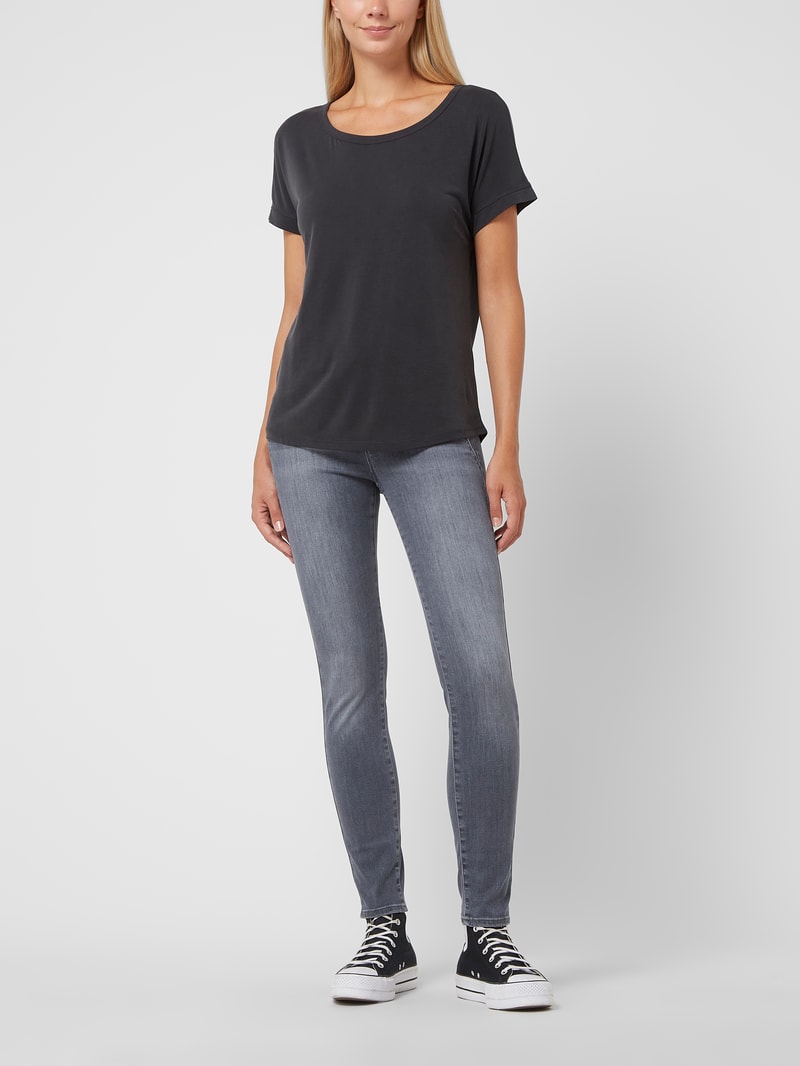 Skinny Fit Jeans mit Bio-Anteil Modell 'Ana' in dunkelgrau