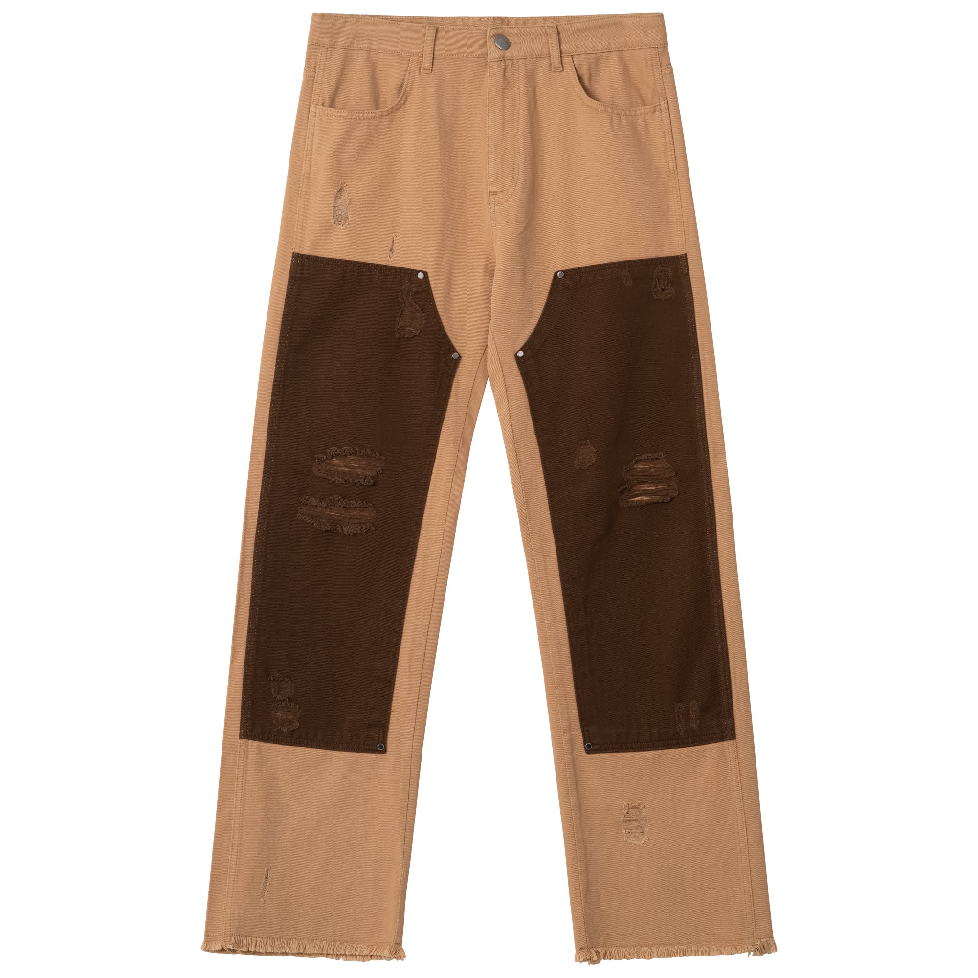 Sand Brown Flared Carpenter Denim