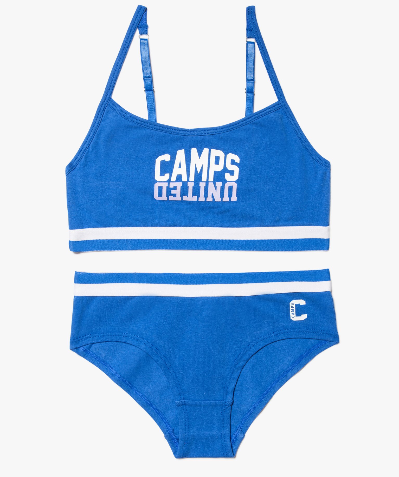 Ensemble lingerie fille 2 pièces : brassière et shorty - C... bleu fonce | GEMO