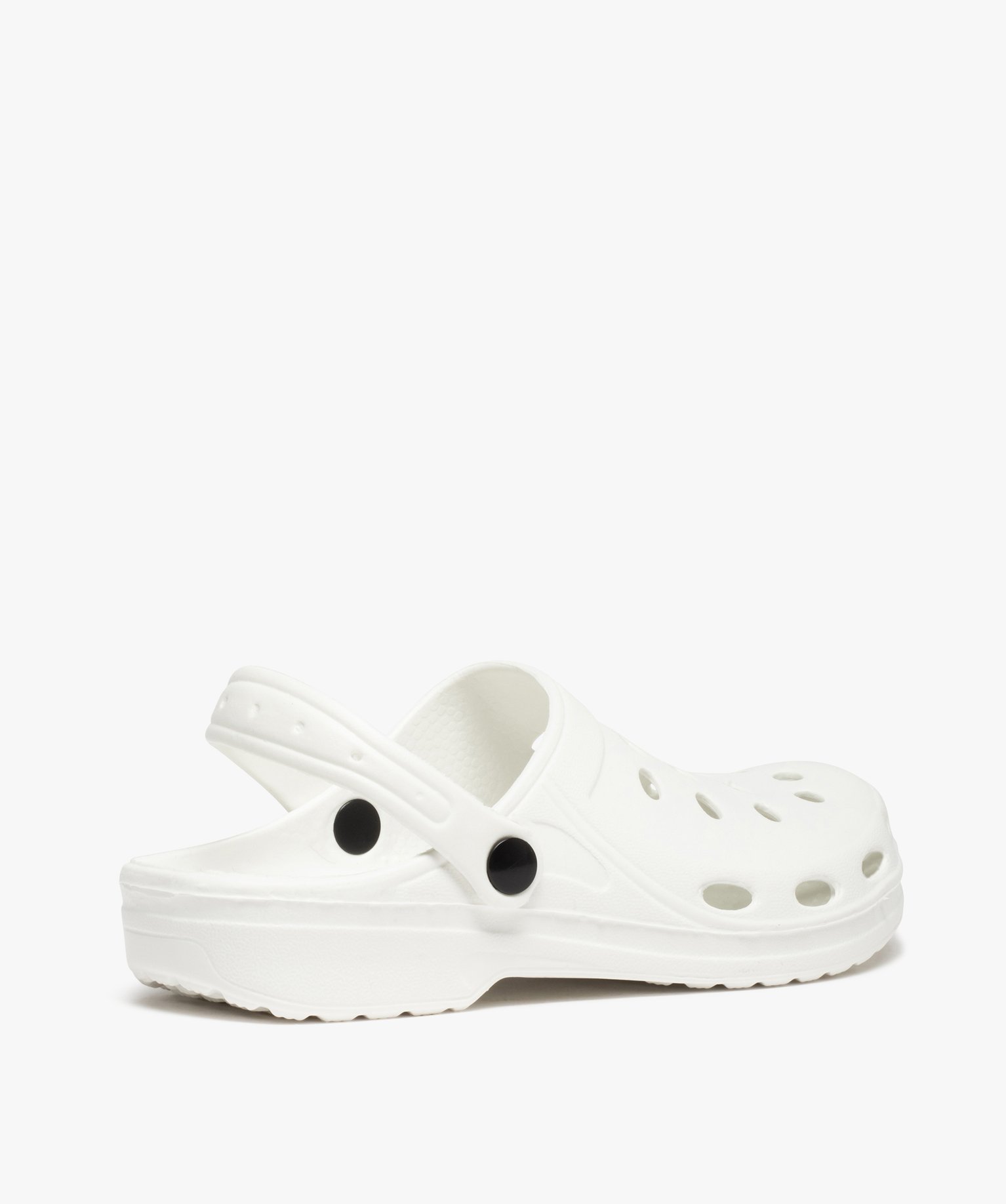 Sabots souples femme unis à perforations blanc | GEMO
