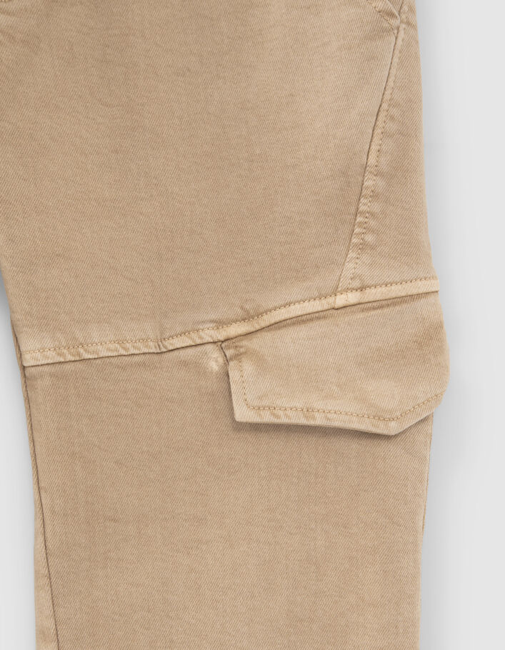 Pantalon BATTLE beige taille élastiquée garçon