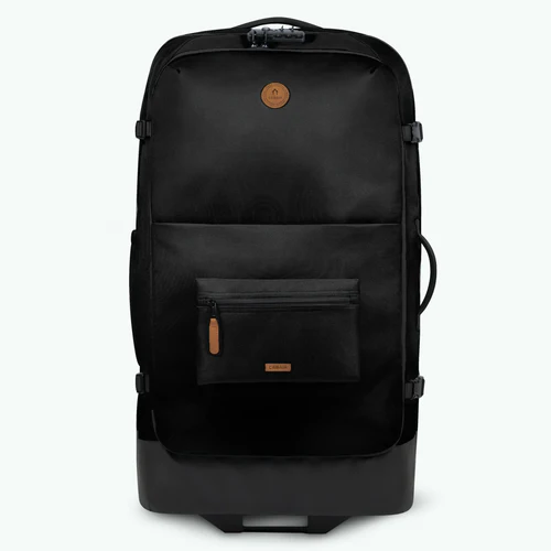 Berlin large 2-wheel soft suitcase, black