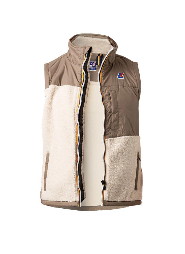 K-WAY, Weste, Fleece, taupe-ecru