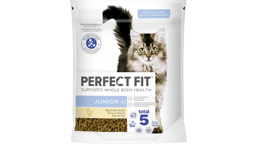 PERFECT FIT™ Katzentrockenfutter Beutel Junior <1 mit Huhn 750 g