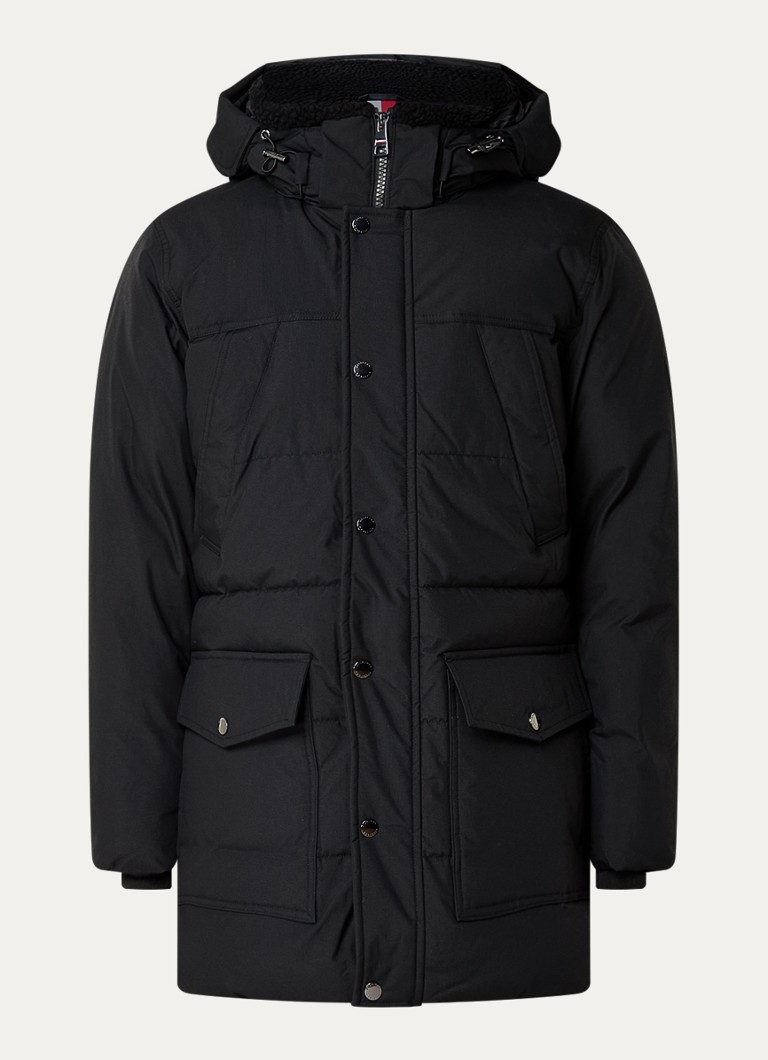 Tommy Hilfiger Rockie podstavljena parka s odvojivom kapuljačom i bočnim džepovima