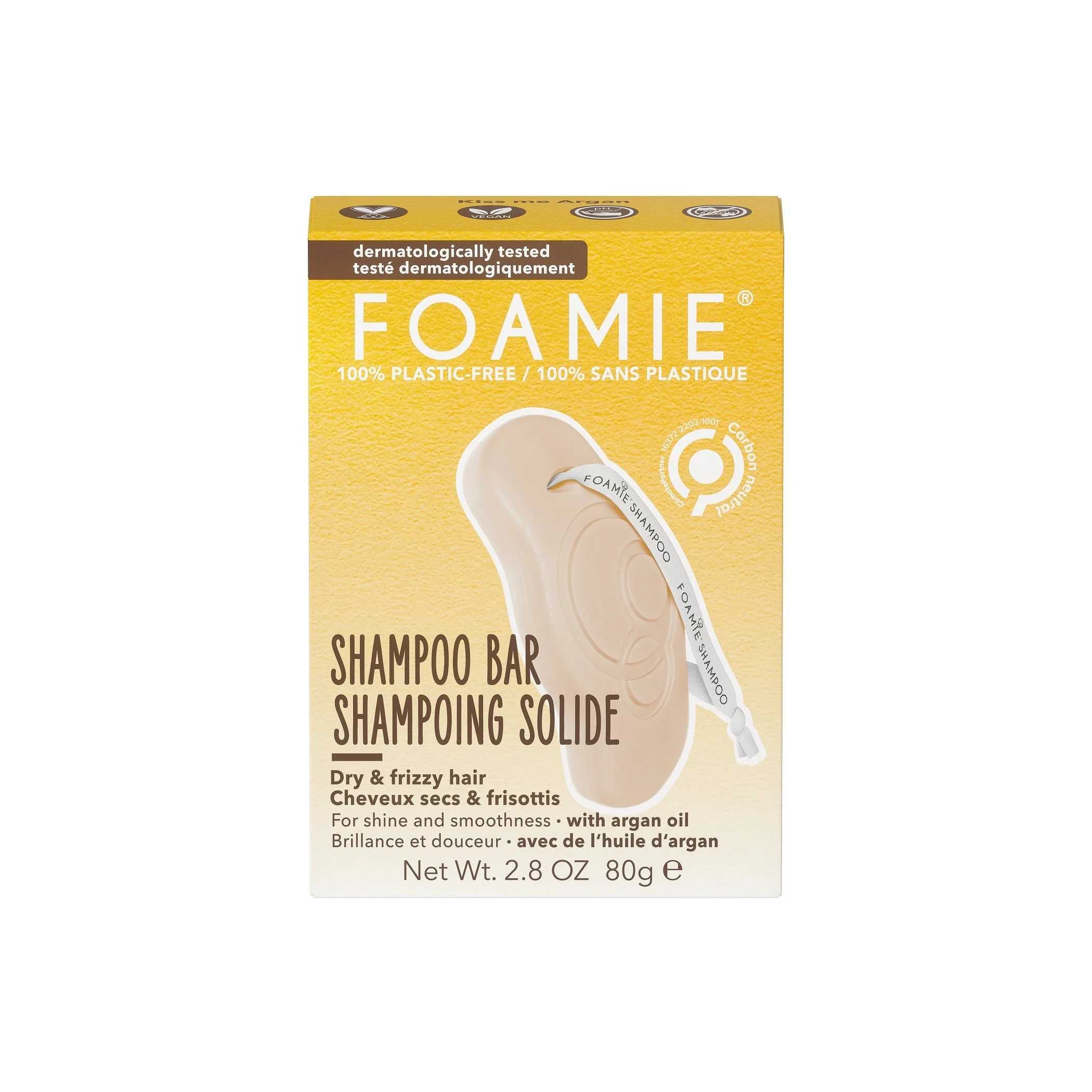 Shampoing solide Kiss Me Argan - Soin capillaire doux